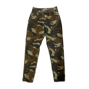 American Eagle Womens Camo Corduroy Super Stretch Mom Jean Ankle Pants Size 0